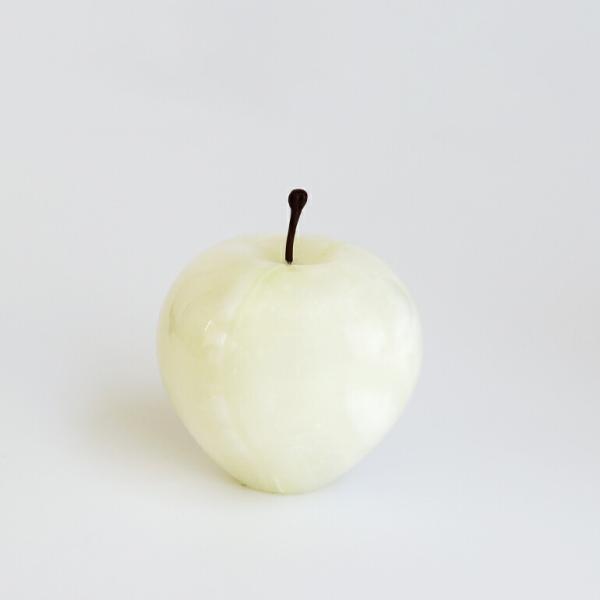 オブジェ インテリア ペーパーウエイトリンゴ 大理石 Lサイズ ディテール DETAIL ホワイト