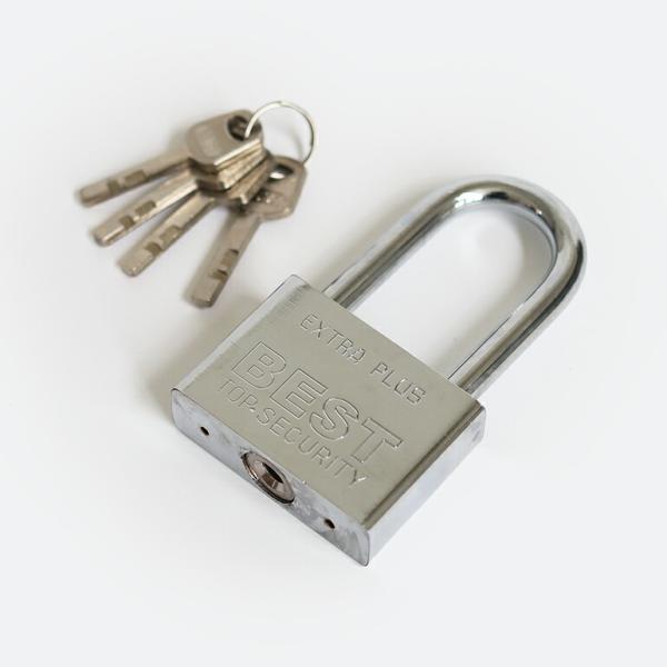 南京錠 カギ 丈夫 防犯グッズ ステンレス 鍵4本 BUFF バフ BEST Heavy Duty ...