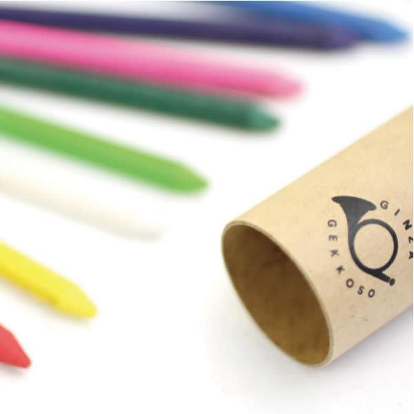 色鉛筆 12色入り クレパス スケッチ デッサン 紙筒ケース コンパクト 月光荘画材店 げっこうそう...