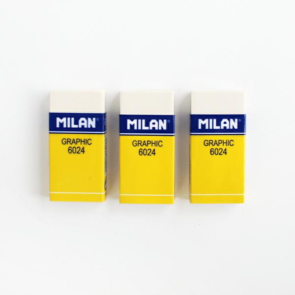 消しゴム 文房具 シンプル おしゃれ 海外 スペイン MILAN ミラン 6024 イエロー レトロ