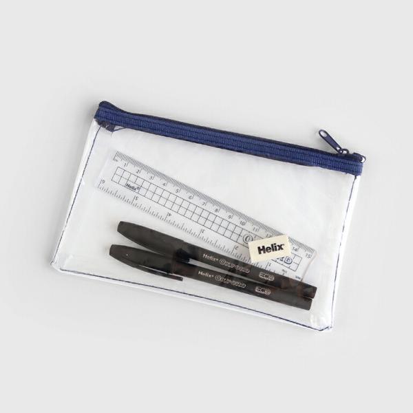ペンケース ポーチ クリア おしゃれ イギリス Helix ヘリックス クリアペンケース PVC素材...