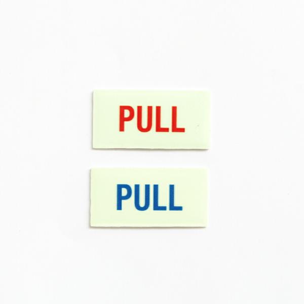サインプレート PULL 引く 蓄光 おしゃれ 光る GLOW SIGN アルミ 両面テープ