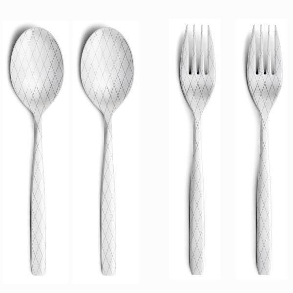 カトラリーセット DRESS 4本セット ステンレス カトラリーセット ドレス ペアセット メッシュ
