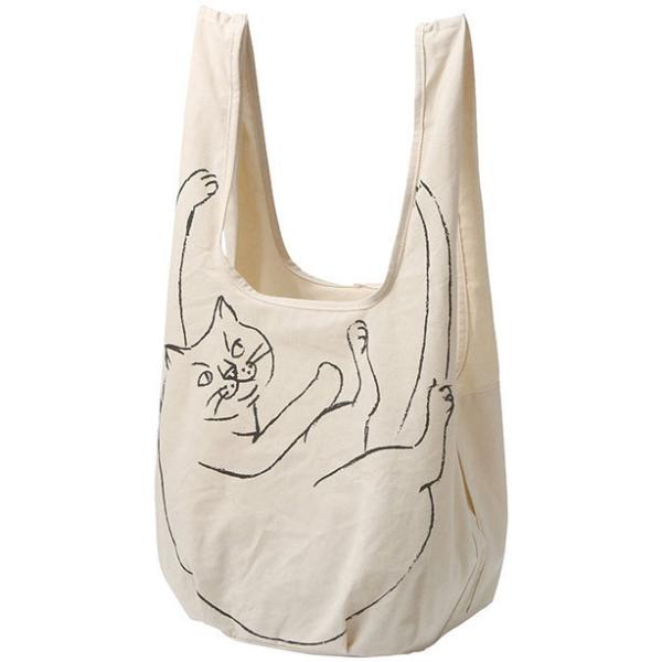 猫イラスト ルートート EU.ルーショッパーグランデ.マルシェ-A ネコ ねこ 猫 A4サイズ収納 ...