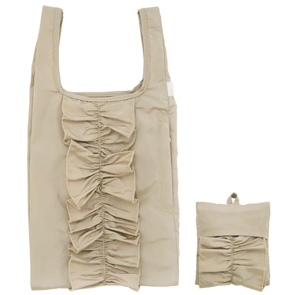 エコバッグ ルートート EU.ルーショッパーミッドフリル-A エレガント フリル付き 折りたたみ シ...