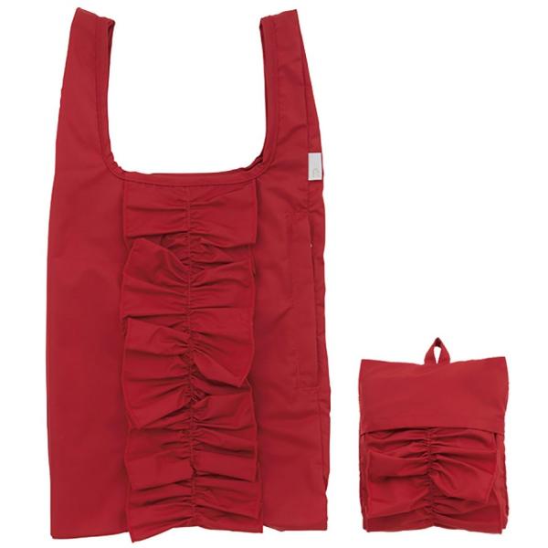 エコバッグ ルートート EU.ルーショッパーミッドフリル-A エレガント フリル付き 折りたたみ シ...