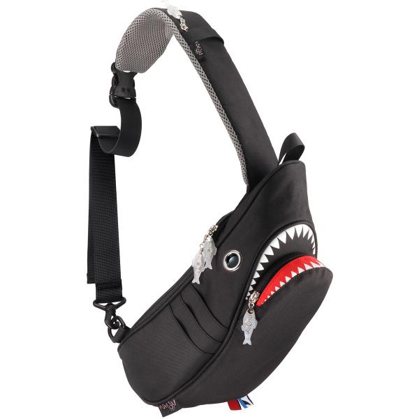 ウエストポーチ MORN CREATIONS シャークスリングバッグ ファスナー付きポケット ウエス...