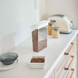 山崎実業 TOWER ペットフードストッカー 1.2kg ホワイト