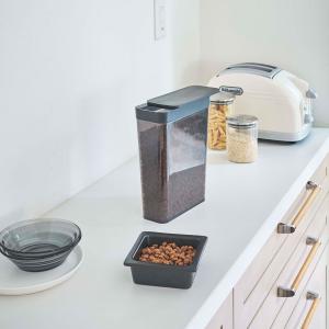 山崎実業 TOWER ペットフードストッカー 1.2kg ブラック