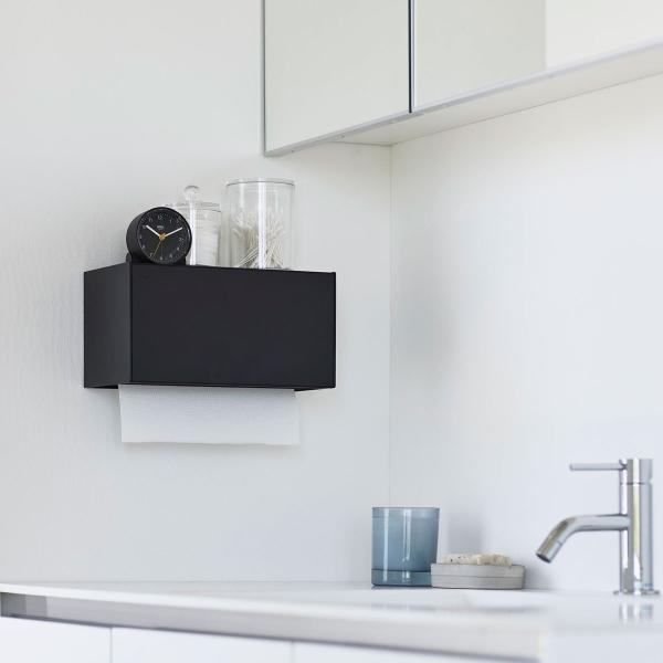 ペーパータオルホルダー tower タワー 石こうボード壁対応トレー付きペーパータオルディスペンサー...