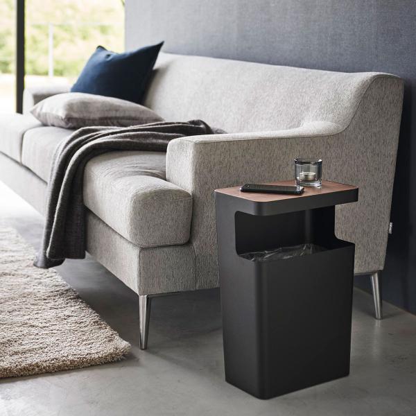 ゴミ箱 正規品 RIN リン 天板付きトラッシュカン 角型 スリム 天板付き サイドテーブル 小物置...