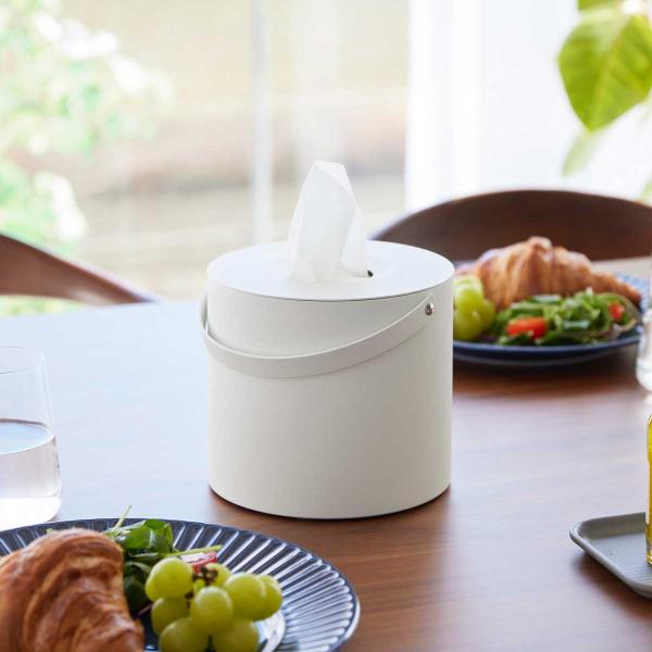 ティッシュケース tower タワー ハンドル付きティッシュケース シンプル 丸形 丸い 円形 おし...