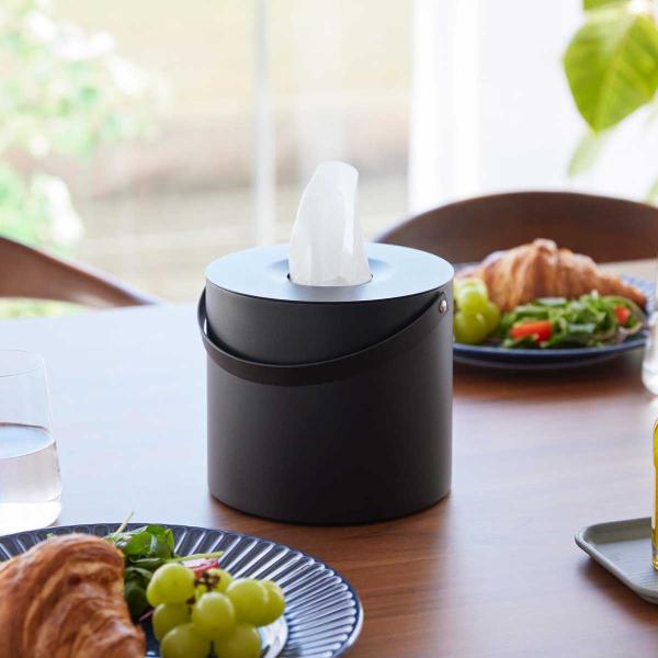 ティッシュケース tower タワー ハンドル付きティッシュケース シンプル 丸形 丸い 円形 おし...