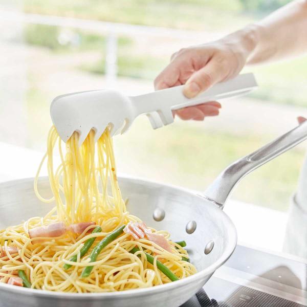 トング tower タワー シリコーン調理トング パスタ 麺類 直置き 食洗機対応 シリコン製 山崎...