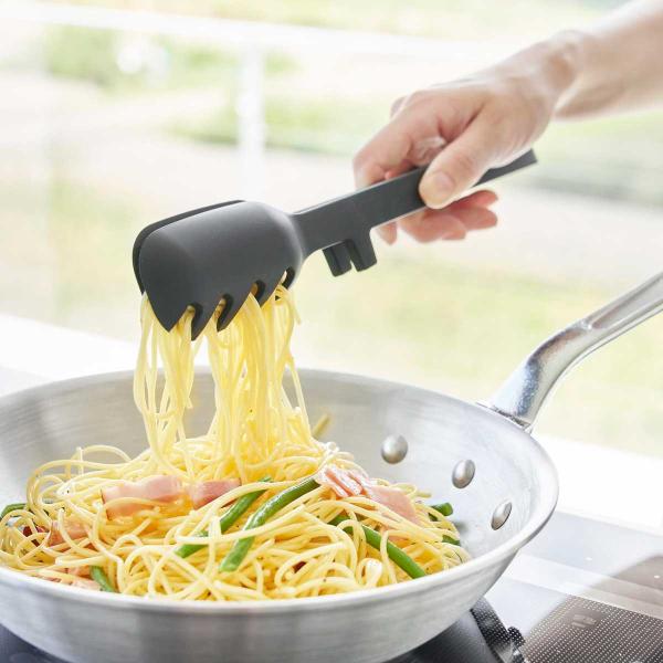 トング tower タワー シリコーン調理トング パスタ 麺類 直置き 食洗機対応 シリコン製 山崎...
