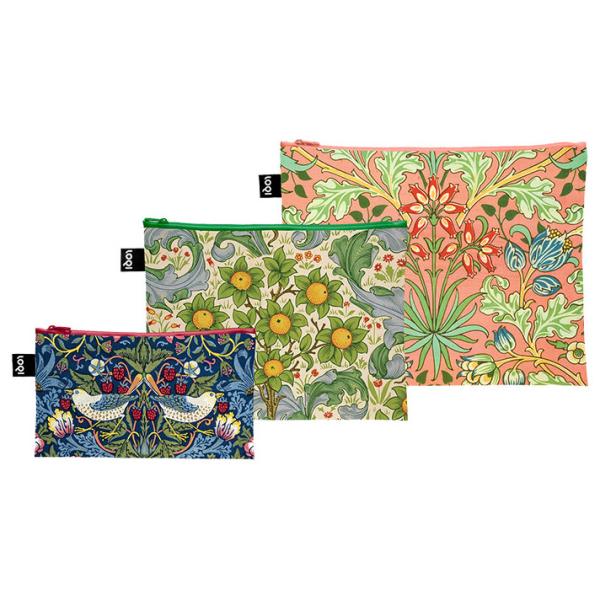 ポーチセット LOQI 正規品 Zip Pockets Recycled ジップポーチ 絵画 ジッパ...