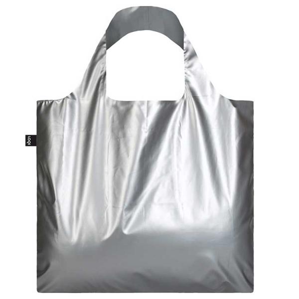 折りたたみトート エコバッグ LOQI 正規品 Metallic Bag with Mini Zip...