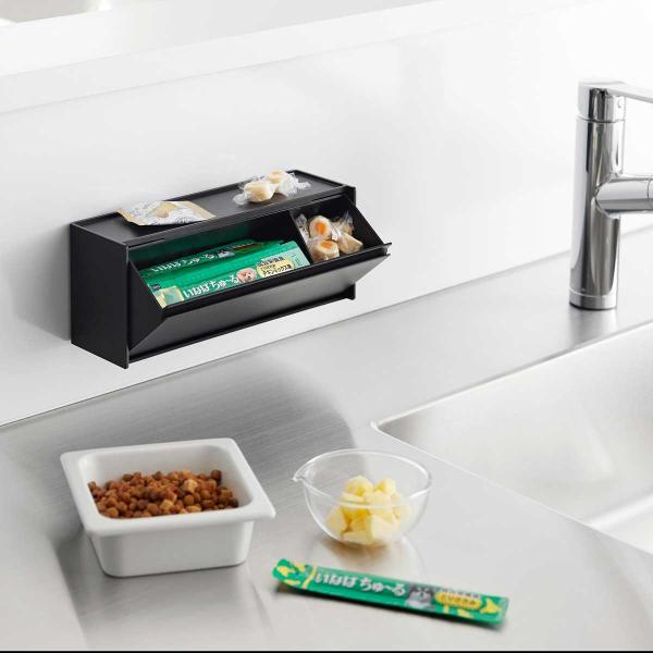 ペット用品 nooks ヌークス マグネットペットおやつ収納ケース 蓋付き スタッキング可 犬用 猫...