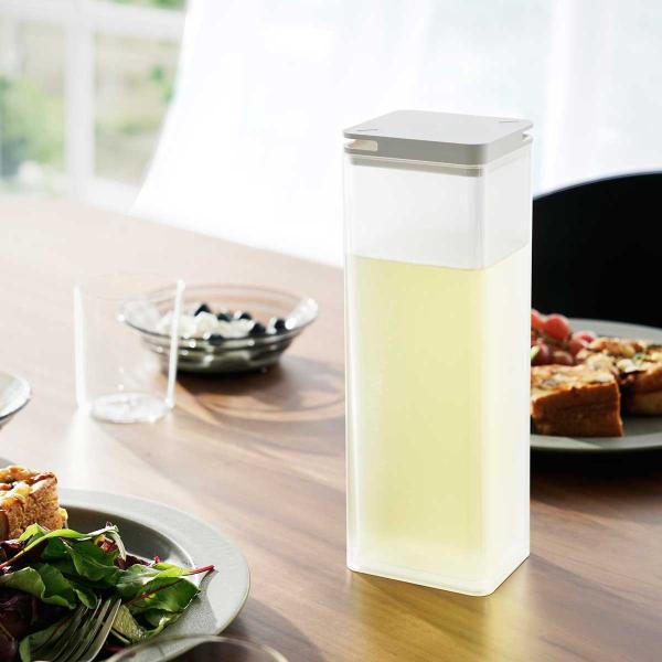 冷水ポット tower タワー 水はね防止フィルター付き両方から注げる冷水筒 冷蔵庫ドアポケット ス...