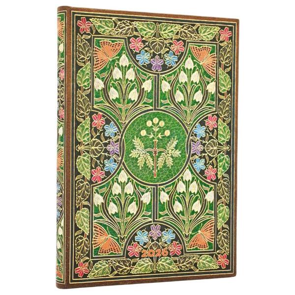 スケジュール帳 paperblanks ペーパーブランクス MIDI ハードカバー 2026年版 ダ...