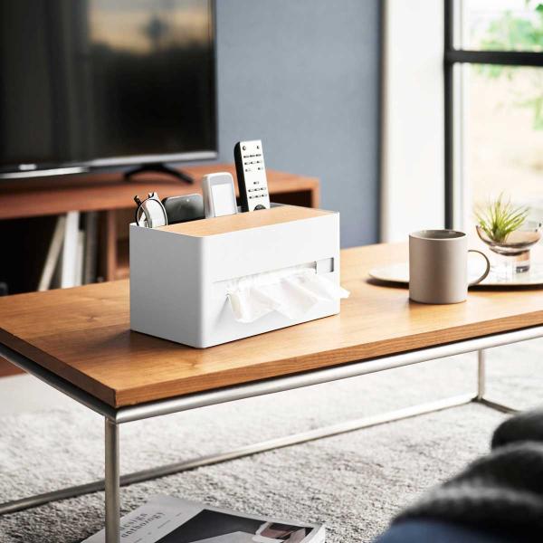 ティッシュケース RIN リン 厚型対応ティッシュケース&amp;リモコンスタンド リモコンスタンド 天然木...