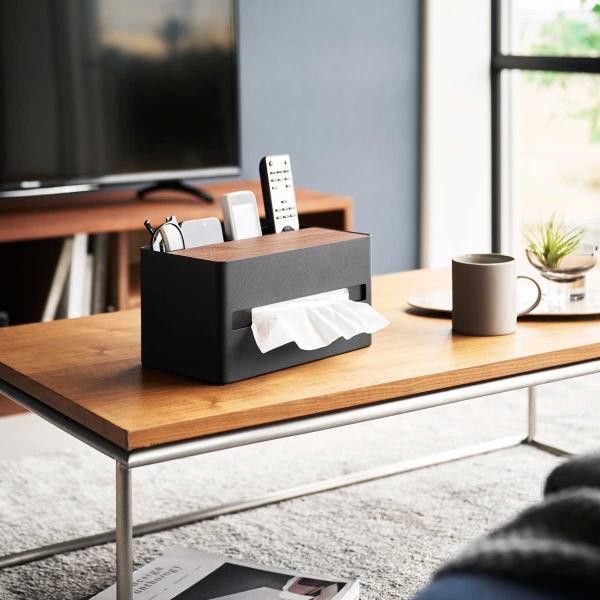 ティッシュケース RIN リン 厚型対応ティッシュケース&amp;リモコンスタンド リモコンスタンド 天然木...