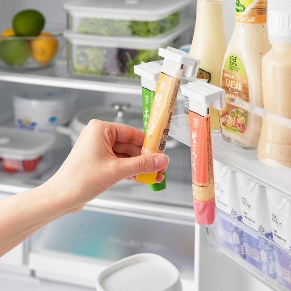 薬味チューブホルダー tower タワー 引っ掛け絞れる薬味チューブホルダー 3個組 引っ掛け わさ...