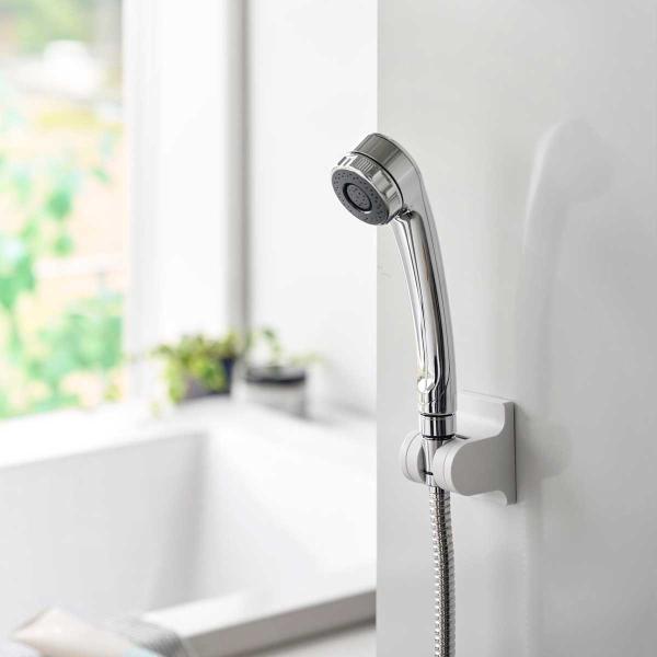 シャワーフック tower タワー 角度が調節できるフィルムフックシャワーホルダー 角度調節 吸盤 ...