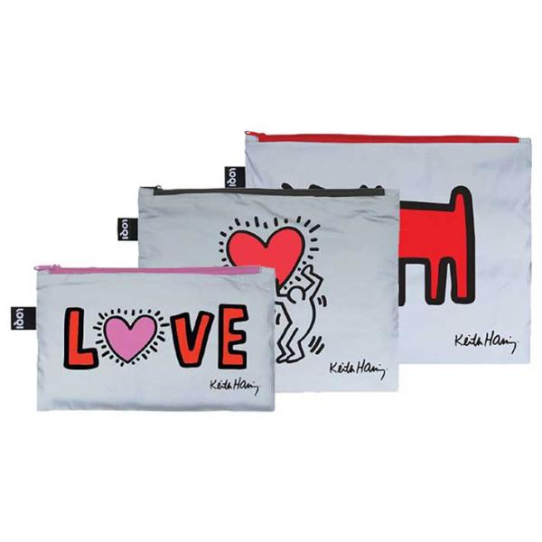 ポーチセット LOQI ローキー Zip Pockets Reflective トラベルポーチ 化粧...