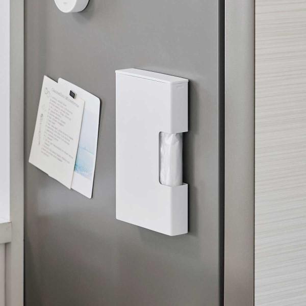 ポリ袋ストッカー tower タワー マグネットスリムポリ袋収納ホルダー S 冷蔵庫横 ポリ袋収納ケ...