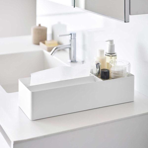 ペーパータオルホルダー tower タワー ペーパータオル＆バニティオーガナイザー 洗面台収納 ペー...