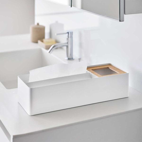 ペーパータオルホルダー tower タワー ペーパータオル＆ダストオーガナイザー 洗面台収納 ペーパ...