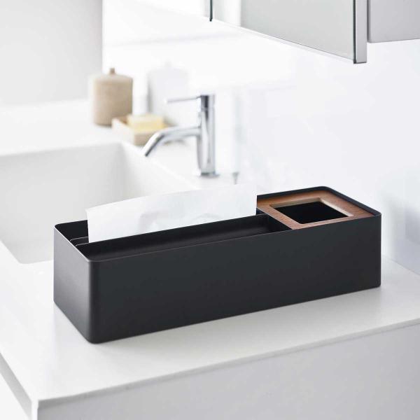 ペーパータオルホルダー tower タワー ペーパータオル＆ダストオーガナイザー 洗面台収納 ペーパ...