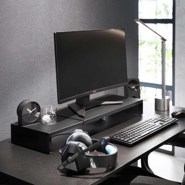 モニター台 tower タワー 伸縮ゲーミングモニターラック キーボード収納 モニタースタンド 山崎...