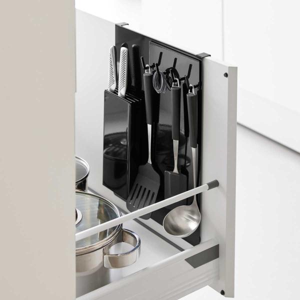 シンク下収納 tower タワー シンク扉スチールパネル 浮かせる収納 シンク下ラック キッチン収納...