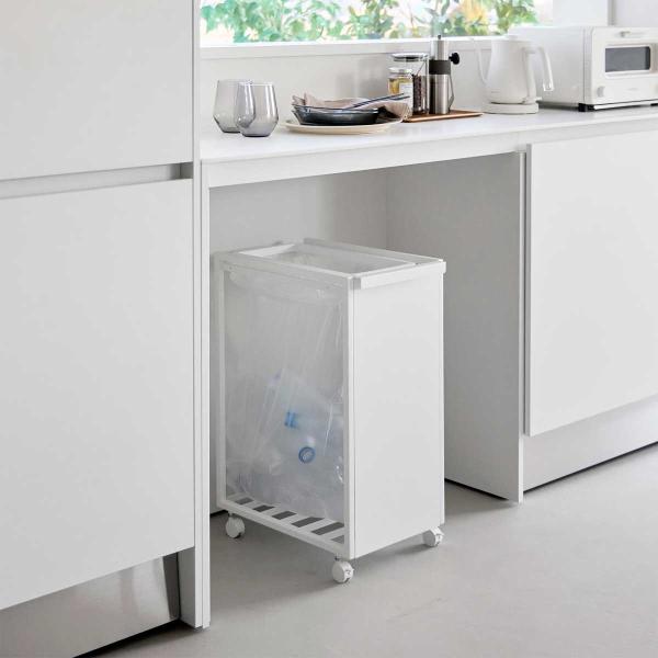 ゴミ箱 tower タワー スリム目隠しダストワゴン 45L キッチン キャスター付き ダストボック...