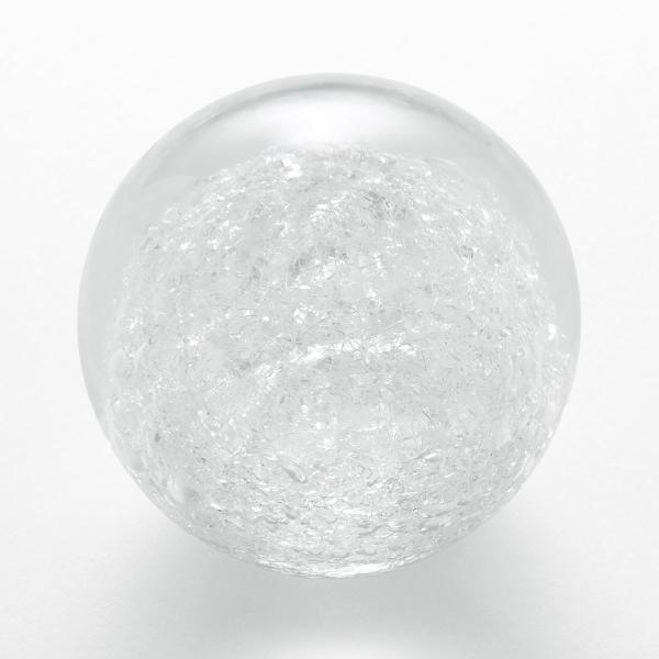 ペーパーウェイト SECCA 置物　ガラス工芸　ガラス細工 オブジェ 文鎮 ペーパーウェイト 雪花 ...