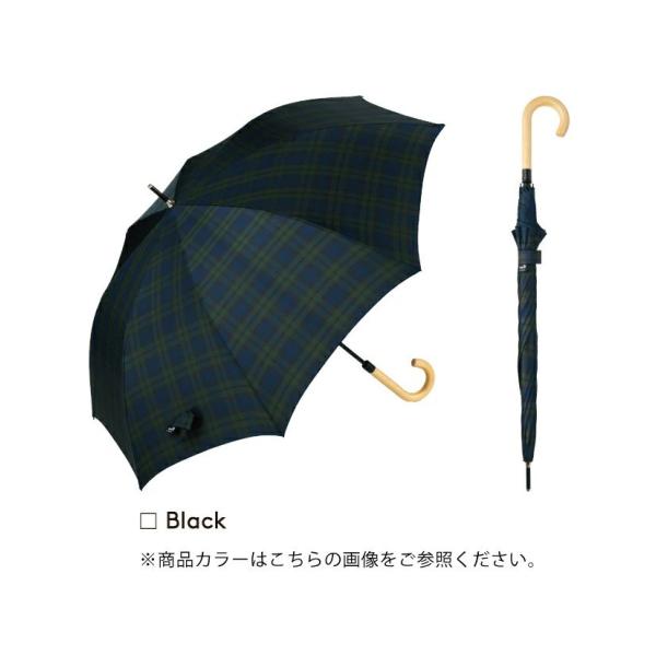 ビコーズ スムースジャンプ ブラックウォッチ ブラック 黒 チェック柄 傘 メンズ レディース ユニ...