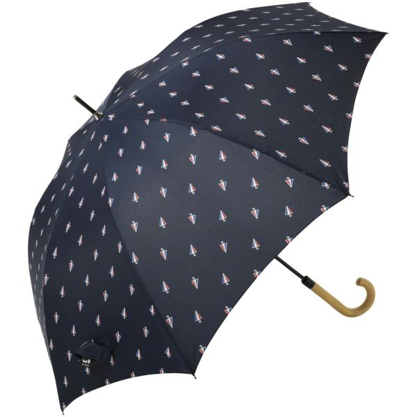 ビコーズ スムースジャンプ アンブレラ ネイビー 紺色 傘 メンズ レディース ユニセックス 長傘 ...