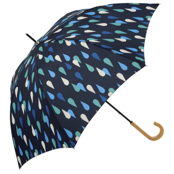 ビコーズ リペット レインドロップ ネイビー 紺色 傘 メンズ レディース ユニセックス 長傘 雨傘...