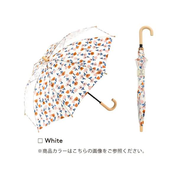 ビコーズ リペット キッズ フラワー ホワイト 白色 傘 50cm 男の子 女の子 子供用 長傘 ビ...