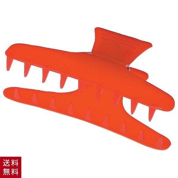 カールクリップ メル大 レッド 赤 12個セット 85mm ヘアクリップ 髪留め クリップ シンプル