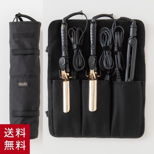 フェリセラ ヘアアイロンケース 耐熱 3本 収納 吊り下げ 大きめ ヘアアイロン専用耐熱ポーチ ヘア...