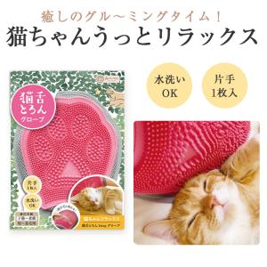 みつねこ。ページ♡ 猫舌とろん 2wayグローブ 猫 ブラシ セット ヒーリングブラシ 猫