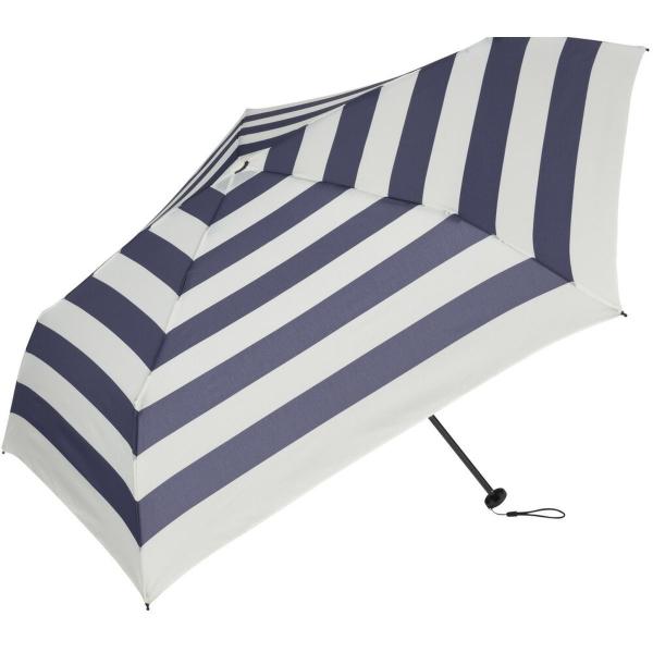 ビコーズ ウィンドレジスタンス ボーダー ミニ ネイビー 紺色 傘 メンズ レディース ユニセックス...