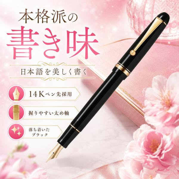 パイロット カスタム74 万年筆 ブラック FKKN-12SR-BB 1本