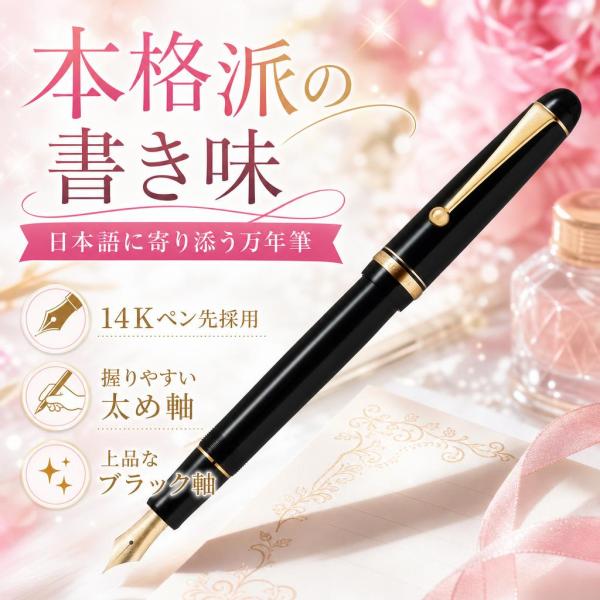 パイロット カスタム74 万年筆 ブラック FKKN-12SR-BFM 1個