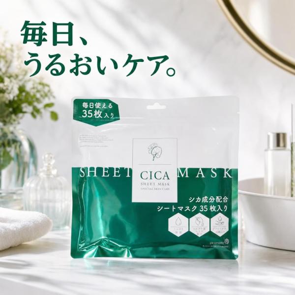 35枚入りCICAシートマスク フェイスマスク 粧美堂 肌ケア