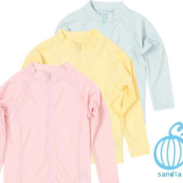 【Sandia サンディア ソフトカラーＵＶジャケット】ラッシュガード 水着 キッズ ベビー 子供 ...