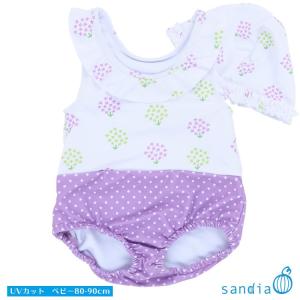 Sandia サンディア ベビー水着 女の子 プリントグレコ